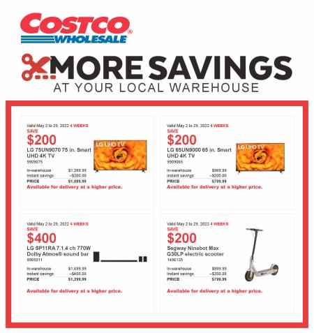 Costco catalogue | Monthly Savings | 2022-05-02 - 2022-05-29