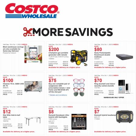 Costco catalogue in Montreal | Costco More savings | 2023-09-18 - 2023-10-01