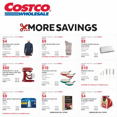 Costco catalogue in Montreal | Costco More savings | 2023-09-18 - 2023-10-01
