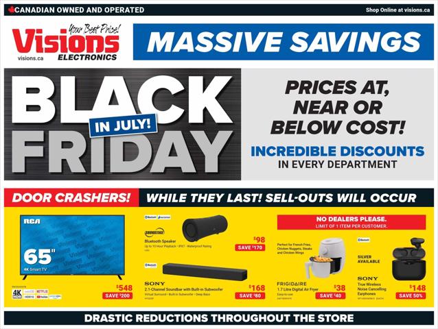 Offer on page 4 of the Visions Electronics Weekly ad catalog of Visions Electronics