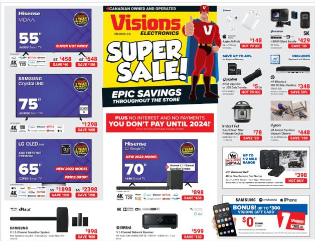 Electronics offers | Visions Electronics Weekly ad in Visions Electronics | 2022-09-30 - 2022-10-06