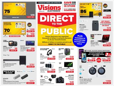 Offer on page 5 of the Weekly Flyer catalog of Visions Electronics