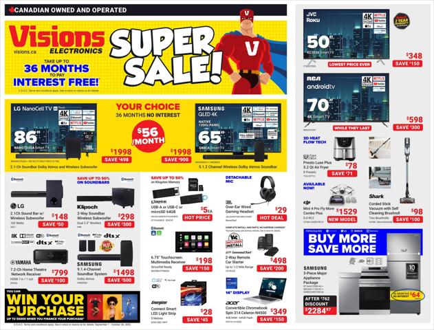 Visions Electronics catalogue in Vancouver | Visions Electronics weeky flyer | 2023-09-29 - 2023-10-05