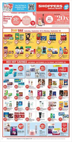 Shoppers Drug Mart catalogue in Elliot Lake | Shoppers Drug Mart Weekly ad | 2022-09-24 - 2022-09-30