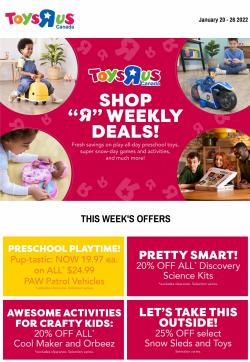 Kids, Toys & Babies deals in the Toys R us catalogue ( Expires tomorrow)