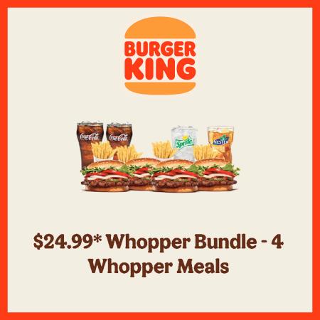 Restaurants offers in Edmonton | Promotions in Burger King | 2022-05-25 - 2022-08-02