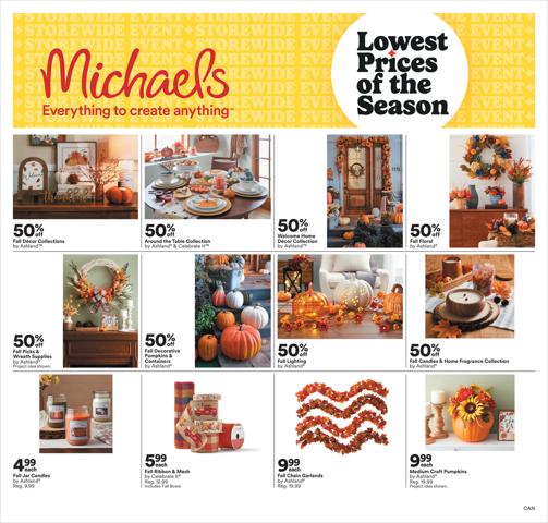 Michaels catalogue in Vancouver | 9/15 Weekly Ad Canada | 2023-09-15 - 2023-09-24