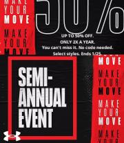Sport offers in Calgary | Semi-Annual Event Up to 50% Off in Under Armour | 2022-12-27 - 2023-01-26