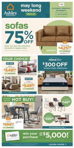 Home & Furniture offers in Edmonton | Weekly Flyer in Ashley Furniture | 2022-05-16 - 2022-05-25