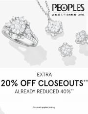 Peoples Jewellers catalogue in Edmonton | 20% Off Closeouts | 2023-02-21 - 2023-03-21