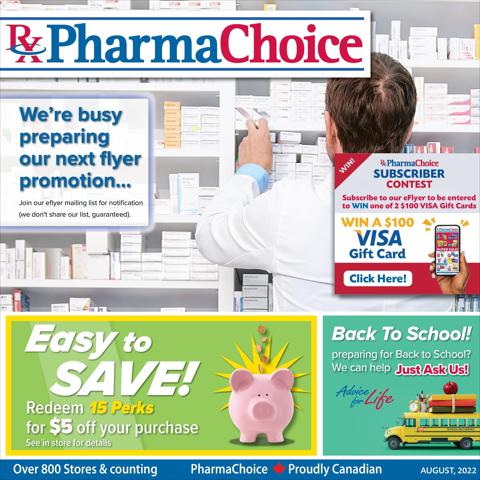 PharmaChoice catalogue | Weekly flyer PharmaChoice | 2022-08-04 - 2022-08-10