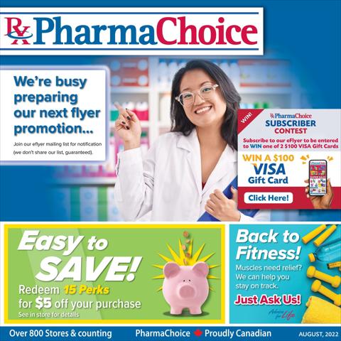 PharmaChoice catalogue in Port McNeill | Weekly flyer PharmaChoice | 2022-09-29 - 2022-10-05