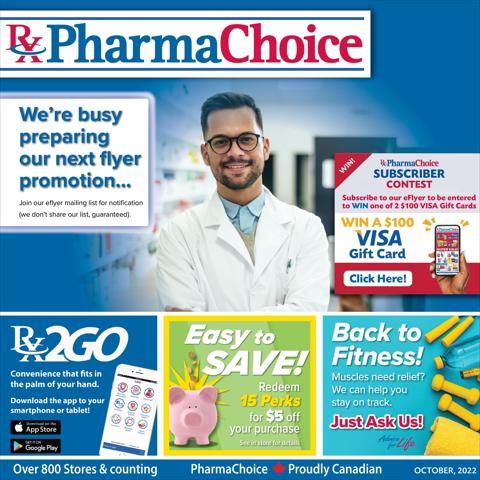 PharmaChoice catalogue in St. John's | Weekly flyer PharmaChoice | 2022-10-06 - 2022-10-12