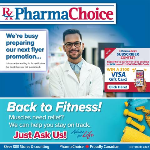 PharmaChoice catalogue in Gatineau | Weekly flyer PharmaChoice | 2022-10-06 - 2022-10-12
