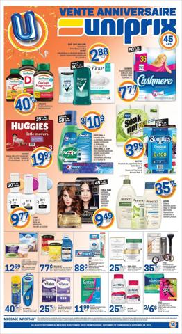 Pharmacy & Beauty offers in Gatineau | Uniprix weeky flyer in Uniprix | 2022-09-22 - 2022-09-28