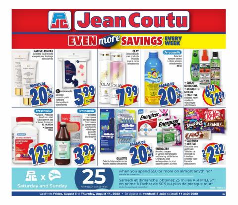 Pharmacy & Beauty offers in Ottawa | More Savings Flyer in Jean Coutu | 2022-08-05 - 2022-08-11