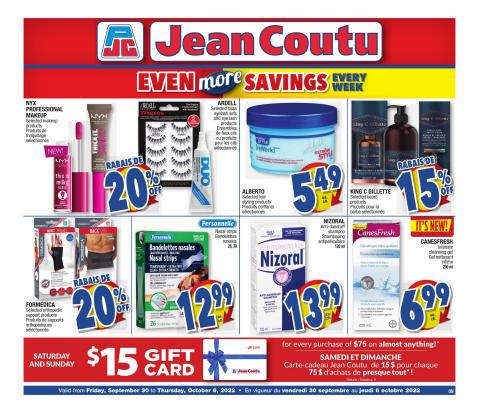 Jean Coutu catalogue in Cornwall | More Savings Flyer | 2022-09-30 - 2022-10-06