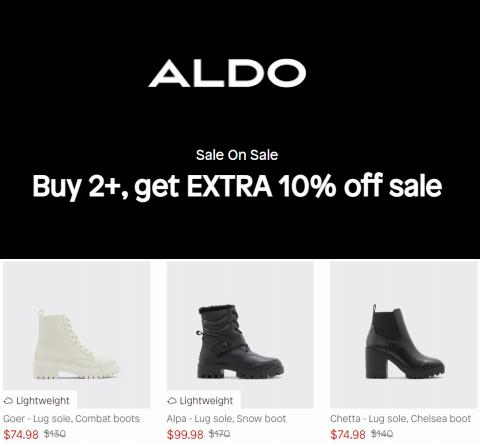 ALDO catalogue in Vancouver | Buy 2+, get EXTRA 10% off sale | 2023-02-13 - 2023-03-31