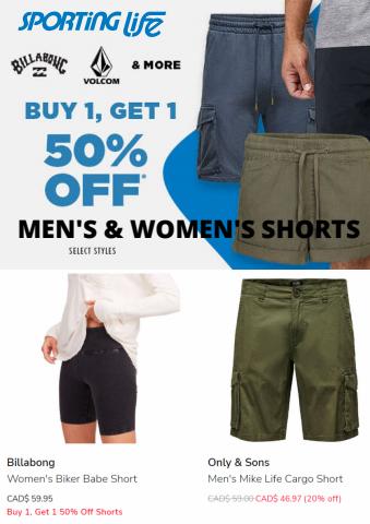 Sporting Life catalogue | Men's & Women's Shorts Buy 1, Get 1 50% off | 2022-07-07 - 2022-08-07