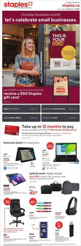 Electronics offers in Toronto | Staples flyer in Staples | 2022-10-05 - 2022-10-11