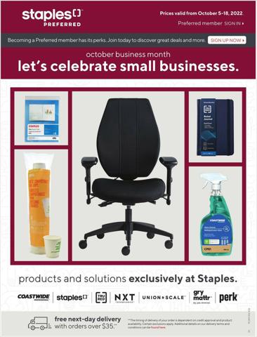 Staples catalogue in Rouyn-Noranda | Staples flyer | 2022-10-05 - 2022-10-18