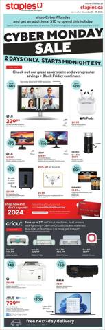 Electronics offers in Montreal | Staples flyer in Staples | 2022-11-25 - 2022-11-29