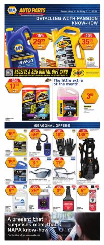 Automotive offers in Montreal | Monthly Flyer in NAPA Auto Parts | 2022-05-06 - 2022-05-31