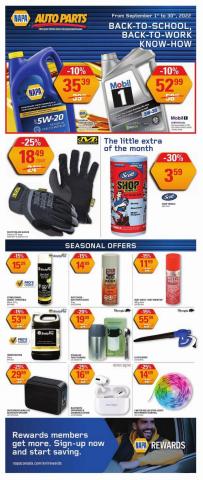 Automotive offers in Hamilton | Monthly Flyer in NAPA Auto Parts | 2022-09-01 - 2022-09-30