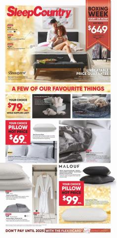 Home & Furniture offers in Calgary | Weekly Flyer in Sleep Country | 2022-11-30 - 2022-12-04