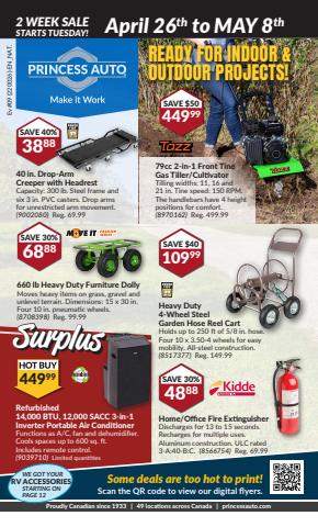 Princess Auto catalogue in Scarborough | Ready For Indoor & Outdoor Projects! | 2022-05-01 - 2022-05-31