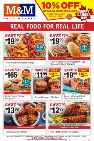 Grocery offers in Edmonton | M&M Meat Shops flyer in M&M Meat Shops | 2022-06-30 - 2022-07-06