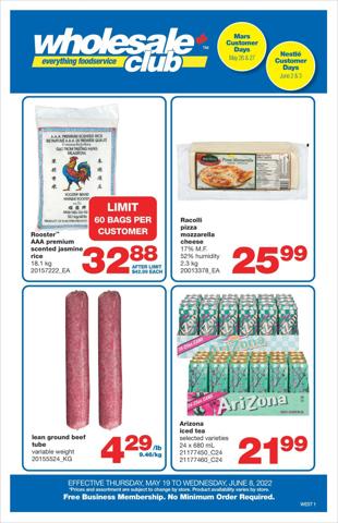 Wholesale Club catalogue | Wholesale Club weekly flyer | 2022-05-19 - 2022-06-08