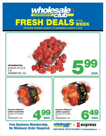 Wholesale Club catalogue in Ottawa | Wholesale Club weekly flyer | 2022-08-04 - 2022-08-10
