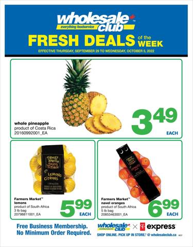 Wholesale Club catalogue in Winnipeg | Wholesale Club Weekly ad | 2022-09-29 - 2022-10-05