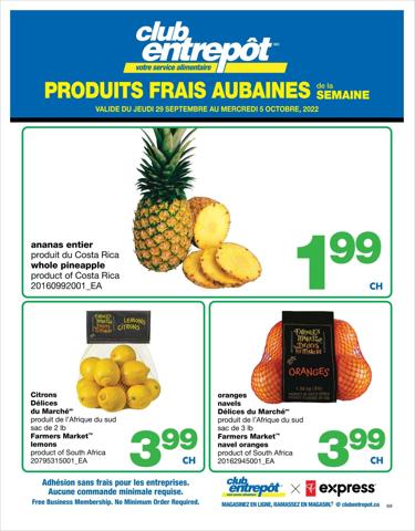 Grocery offers in Montreal | Wholesale Club Weekly ad in Wholesale Club | 2022-09-29 - 2022-10-05