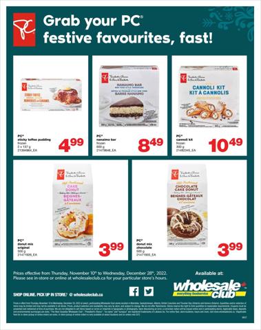 Wholesale Club catalogue | Wholesale Club Weekly ad | 2022-11-10 - 2022-12-28