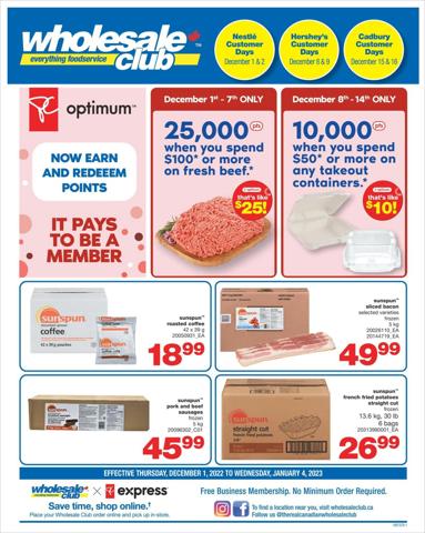 Wholesale Club catalogue in Windsor (Ontario) | Wholesale Club Weekly ad | 2022-12-01 - 2022-12-04