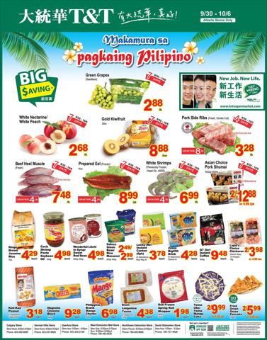 Grocery offers in Calgary | T&T Supermarket weekly flyer in T&T Supermarket | 2022-09-30 - 2022-10-06