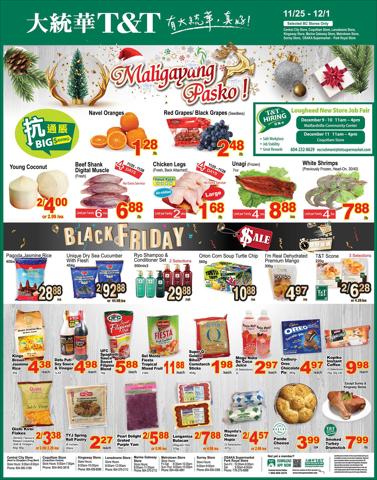 T&T Supermarket catalogue | T&T Supermarket weekly flyer | 2022-11-25 - 2022-12-01