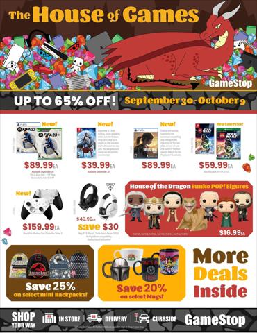 Electronics offers | Game Stop Weekly ad in Game Stop | 2022-09-30 - 2022-10-09
