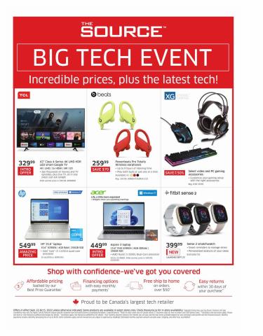 Electronics offers in Edmonton | Weekly Flyer in The Source | 2022-09-22 - 2022-10-05