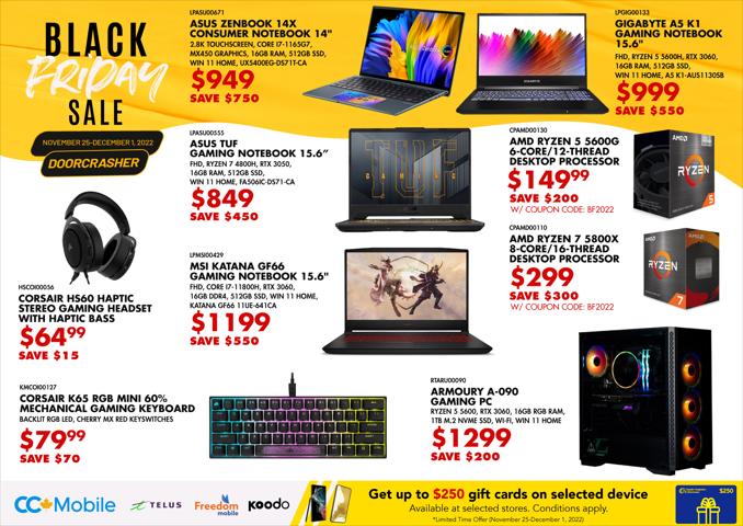 Electronics offers in Ottawa | Canada Computers flyer in Canada Computers | 2022-11-25 - 2022-12-01