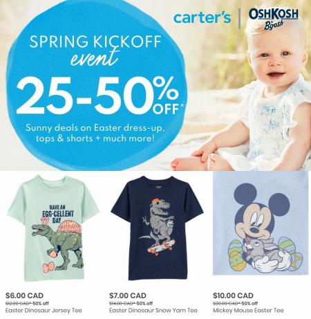 Carter's OshKosh catalogue in Calgary | Spring Kickoff Event 25-50% Off | 2023-03-18 - 2023-04-02