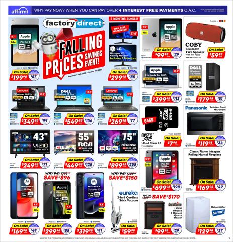 Factory Direct catalogue in Gatineau | Factory Direct weekly flyer | 2022-09-28 - 2022-10-04