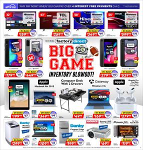 Electronics offers in Toronto | Factory Direct weekly flyer in Factory Direct | 2023-02-08 - 2023-02-14