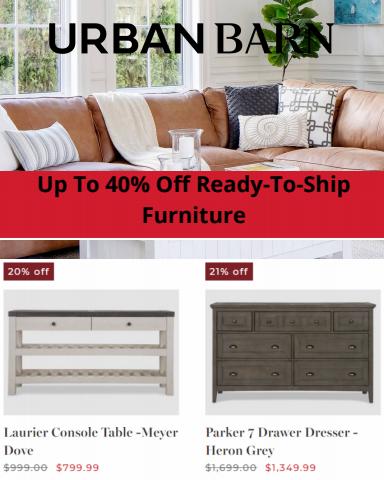 Urban Barn catalogue | Up To 40% Off Ready-To-Ship Furniture | 2023-01-07 - 2023-02-07