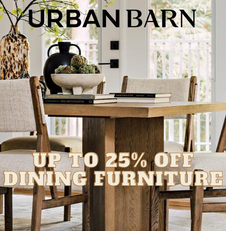 Urban Barn catalogue in Edmonton | Urban Barn Up to 25% off dining furniture | 2023-09-22 - 2023-10-07