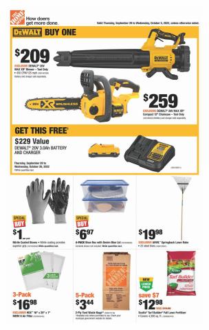 Garden & DIY offers in Hamilton | Weekly Flyer in Home Depot | 2022-09-29 - 2022-10-05