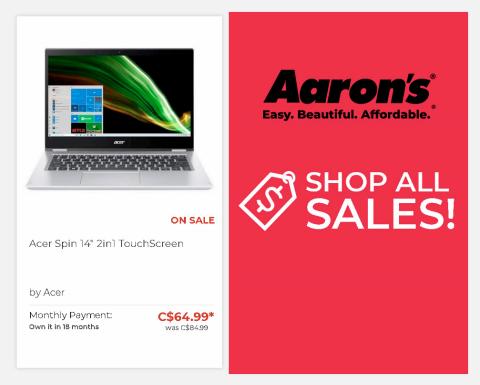 Aaron's catalogue | Shop ALL SALES!! | 2022-05-18 - 2022-07-04