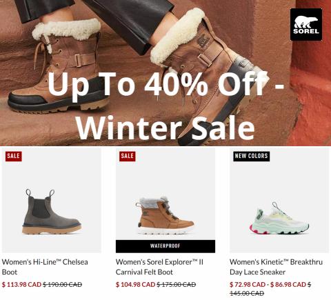 Sorel catalogue | Up To 40% Off - Winter Sale | 2023-01-28 - 2023-02-13